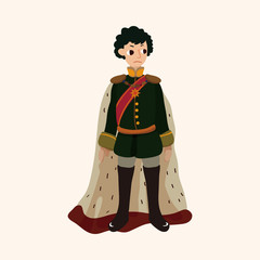 Medieval character cartoon theme elements