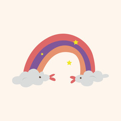 weather rainbow theme elements