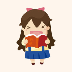 student cartoon theme elements