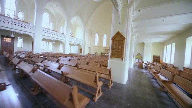 Motion by side aisle in Evangelical Lutheran Cathedral