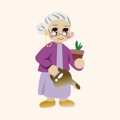 family grandmother character theme elements