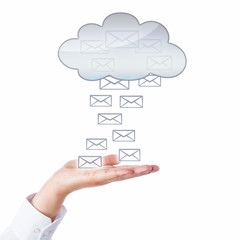 Many Emails Flowing Between Open Palm And Cloud