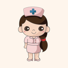 Fototapeta premium nurse theme elements