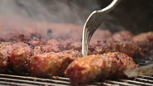 Barbecue Grill Minced Meat Kebabs 3