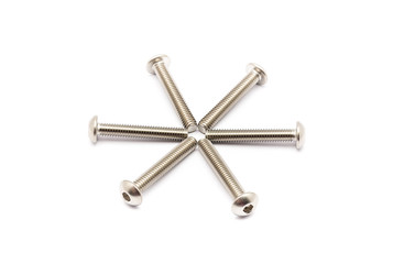 Round Pile of Ball-Hex-Head Stainless Steel Bolts