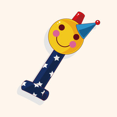 birthday horn theme elements