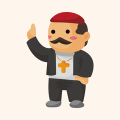 pastor and nun theme elements