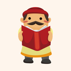 pastor and nun theme elements