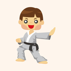 Taekwondo theme elements