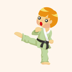 Taekwondo theme elements