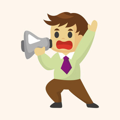 businessman deliver the speech theme elements