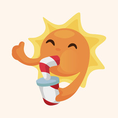 weather sunny day theme elements