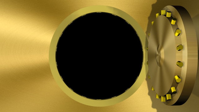Bank Vault Door Gold Transition