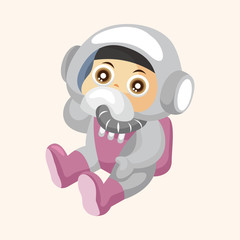 Space astronaut theme elements