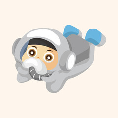 Obraz premium Space astronaut theme elements