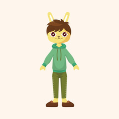 rabbit cartoon theme elements