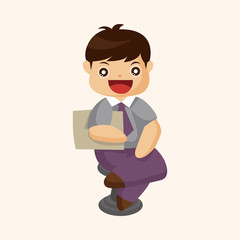 Office workers theme elements