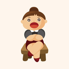 Office workers theme elements