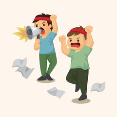 Protesters theme elements