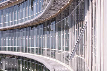 Fototapeta premium Skyscraper building glass background