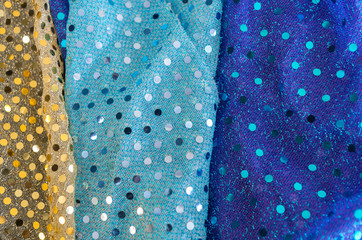 closeup of beautiful vibrant textile background