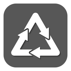 The waste processing icon. Bio symbol. Flat