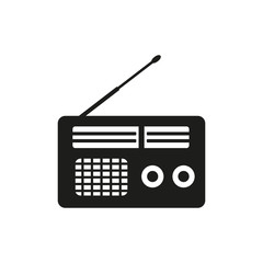 The receiver icon. Radio symbol. Flat