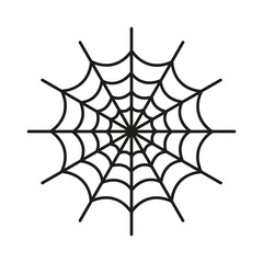 The spiderweb icon. Web symbol. Flat