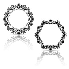 silhouette carved vintage frame for picture or photo