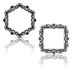 silhouette carved vintage frame for picture or photo