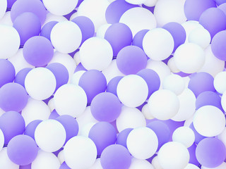 white and purple balloons