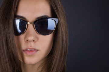 portrait of a girl in sunglasses