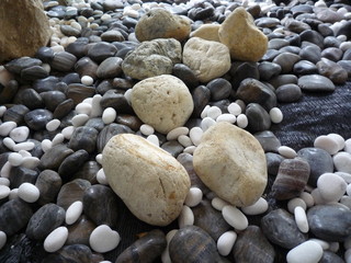 Various size of pebble stones Texture Background