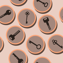 Seamless background with keys