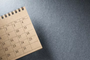 Fotobehang Calendar.On Blank Desk. © 優太丸 木戸