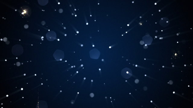 Holiday background with falling sparkles, shine