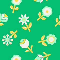 seamless background with flowers