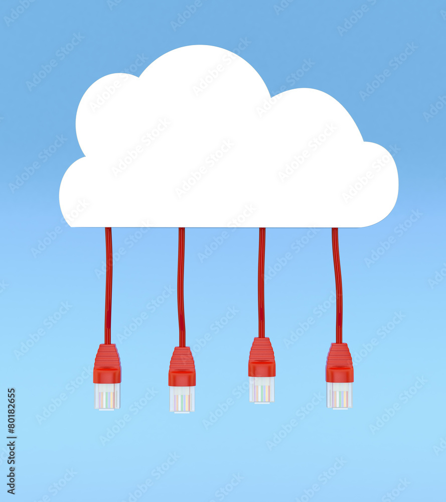 Poster concept of cloud computing