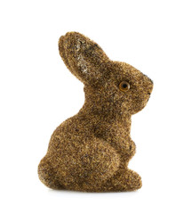 Toy bunny statuette isolated