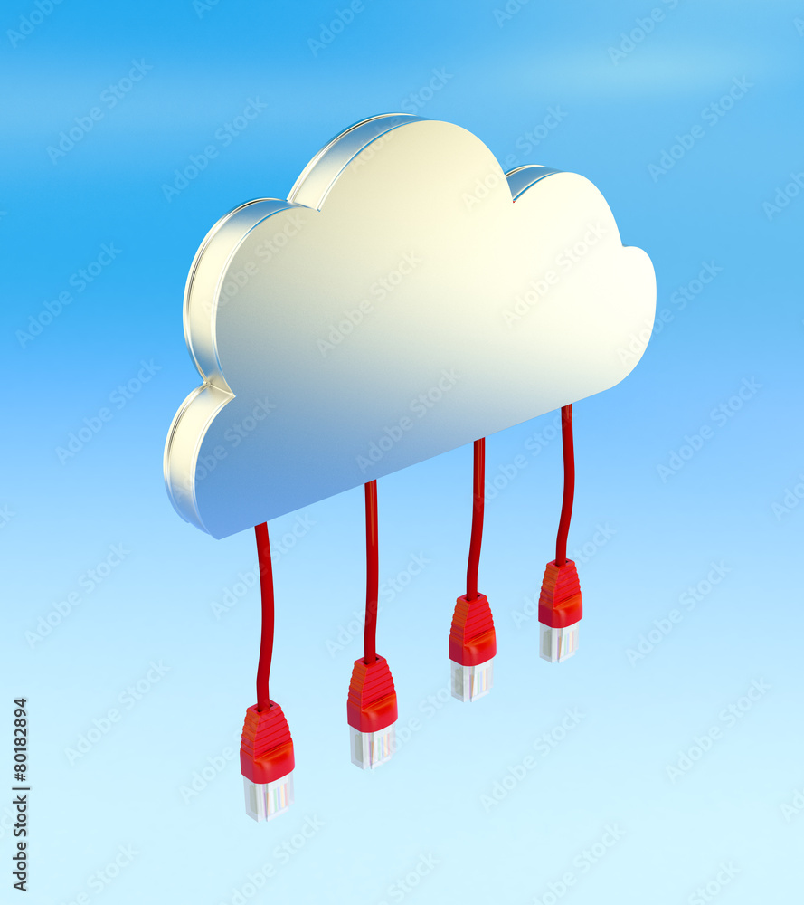 Poster concept of cloud computing