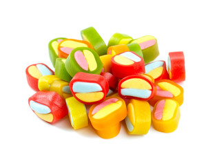 jelly candies isolated on white