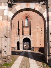 Naklejka premium Pavia. Visconti Castle.