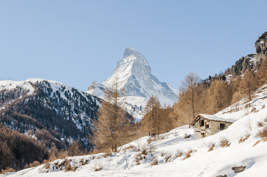 Zermatt, Walliser Dorf, Zmutt, Alpen, Winterferien, Schweiz