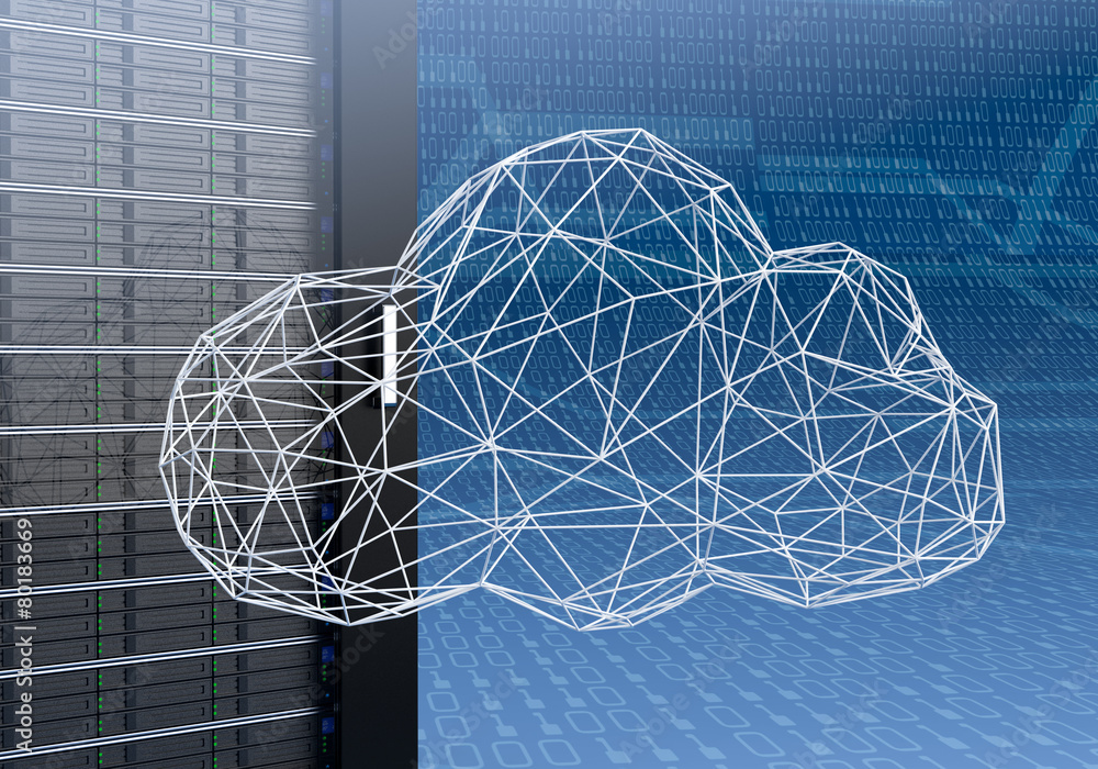 Poster concept of cloud computing