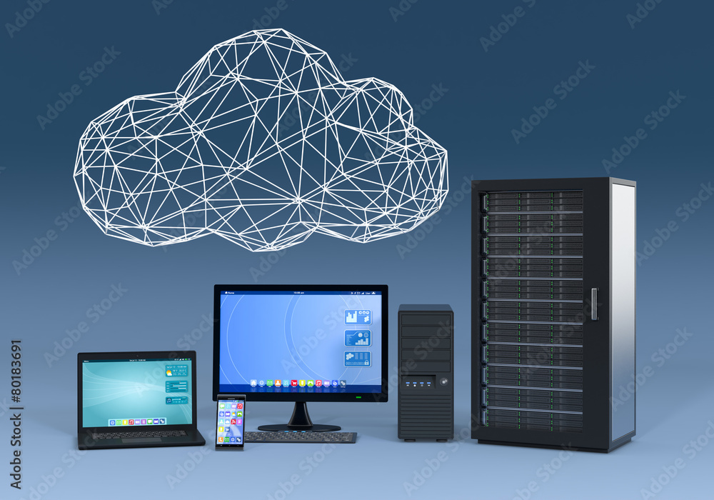 Poster concept of cloud computing