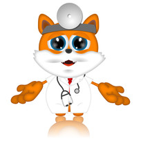 Marvin Cat Pet Veterinarien Cartoon Animal funny