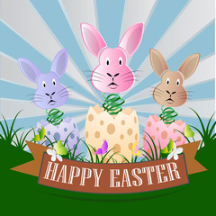 Easter poster. Vector illustration
