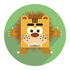Icon of cute lion.
