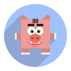 Icon of cute pig.