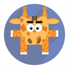 Icon of cute giraffe.
